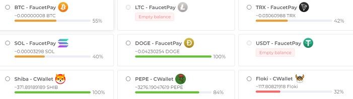 vie faucet métodos de pago